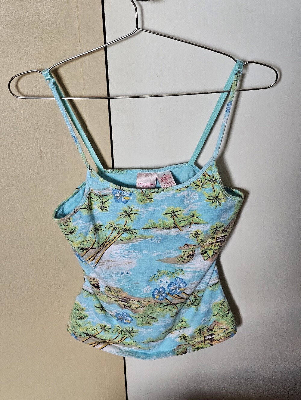 Junior Teen Girls Xhilaration Y2K Camisole Cami Size M Medium Hawaiian Tropical